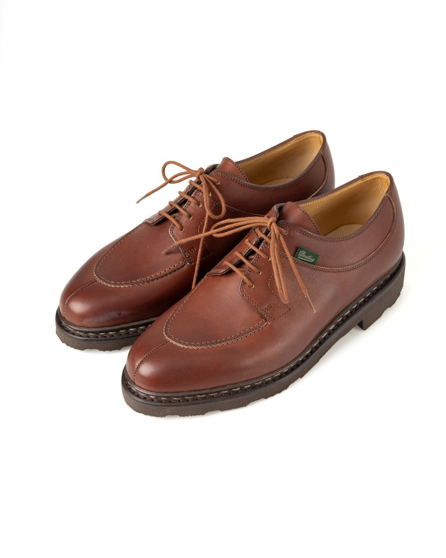 Paraboot Brown Derby Sneakers With Norwegian Welt Construction