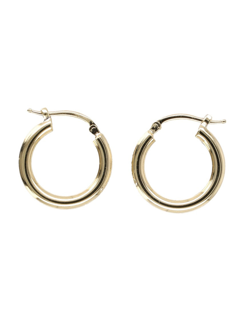 Mm6 By Maison Margiela Vetrine Searrings Polished Embossed Hoop Earrings