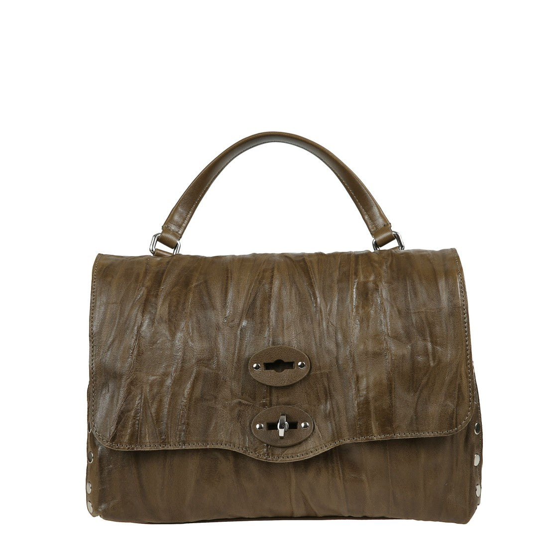 Zanellato Structured Pleated Handbag With Adjustable Strap