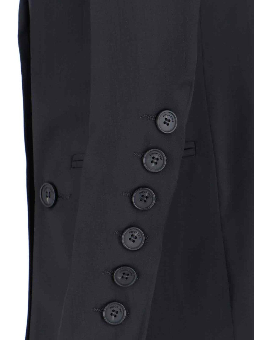 Eudon Choi Tailored Black Jacket With Minimalist Design And Classic Collar