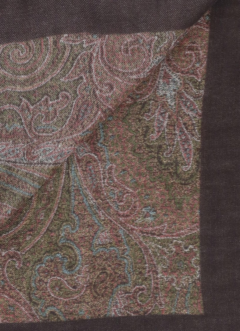 Etro Intricately Patterned Paisley Scarf With Fringed Edges