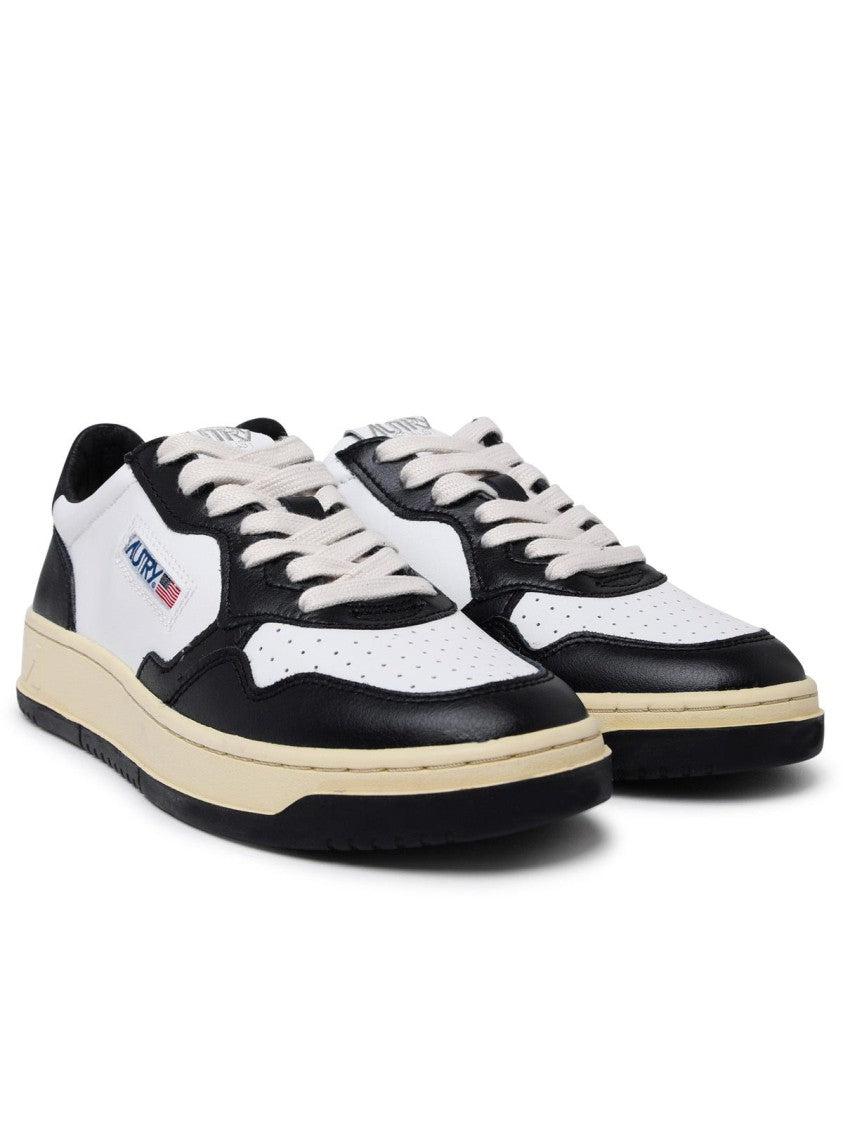 Autry Black And White Leather Medalist Sneakers