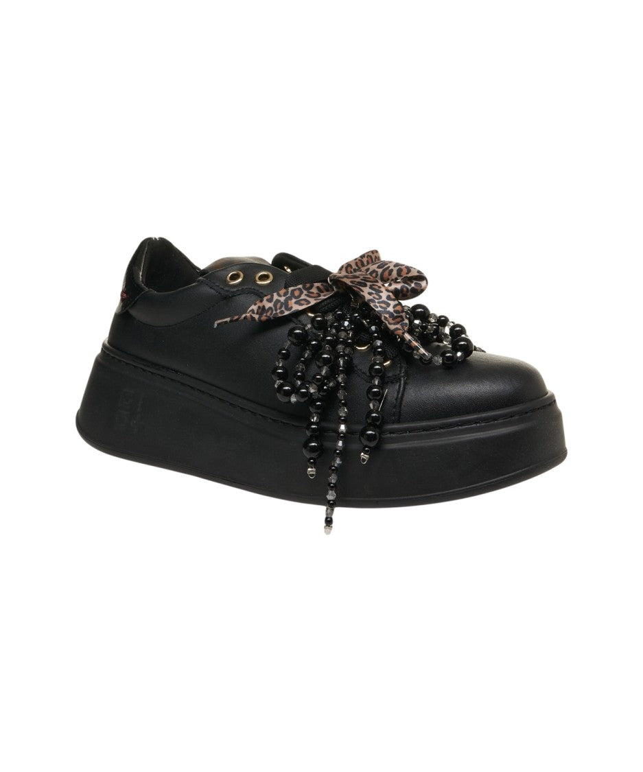 Gio+ Platform Sneakers With Pearl Detailing And Finish