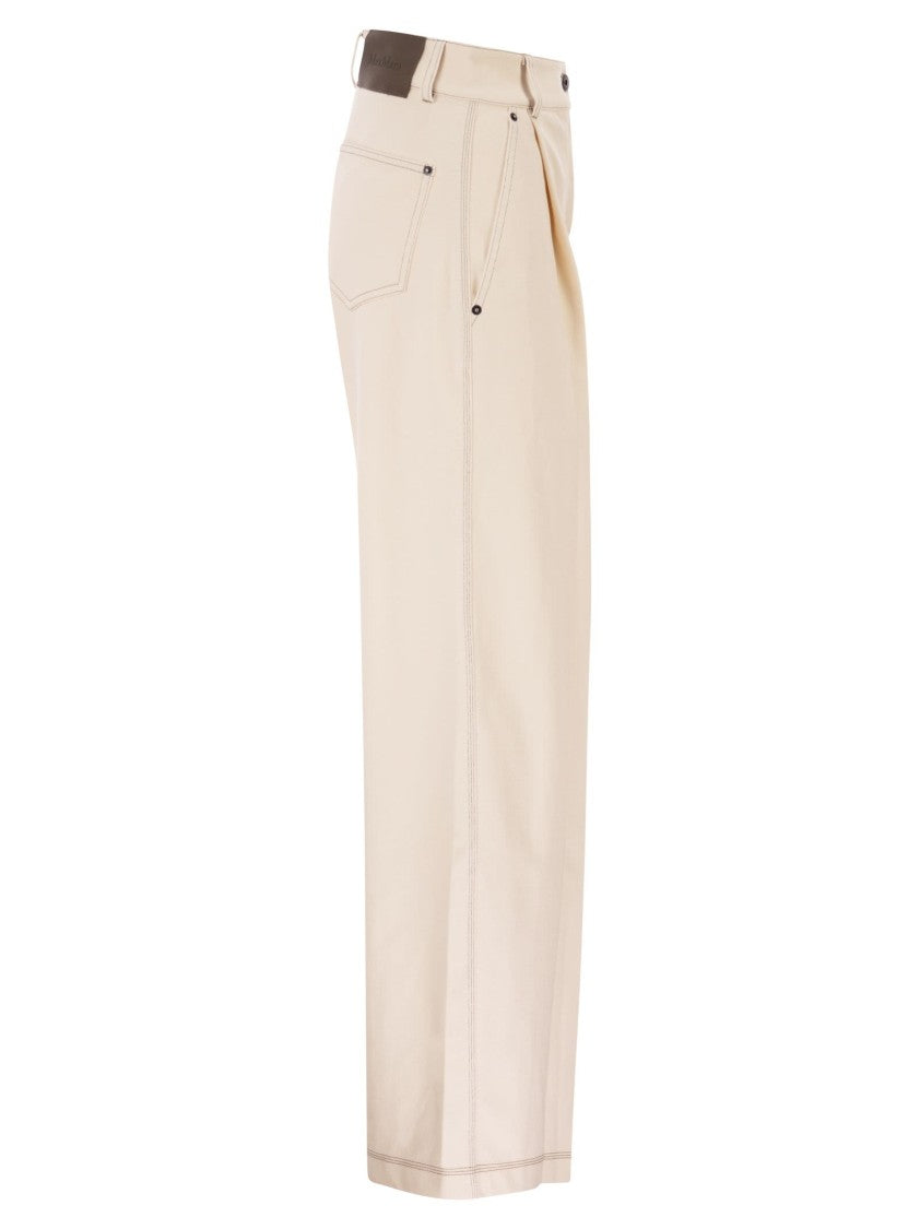 Max Mara Mxpetereo - 5-Pocket Trousers In Denim-Effect Jersey