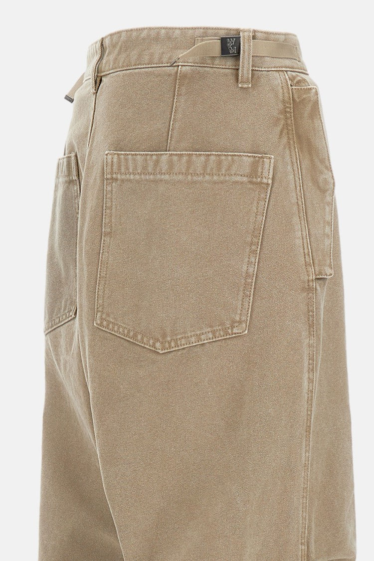 Wooyoungmi Relaxed Fit Cotton Wide-Leg Trousers