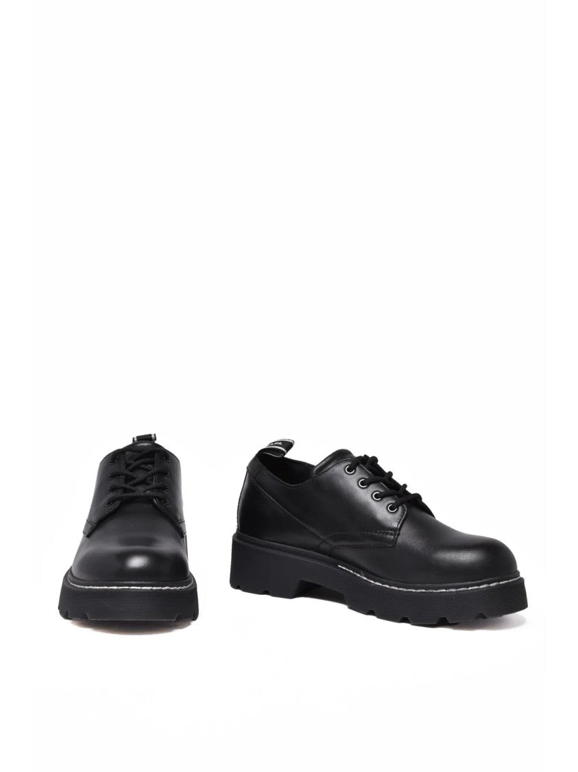 Karl Lagerfeld Black Leather Platform Heels