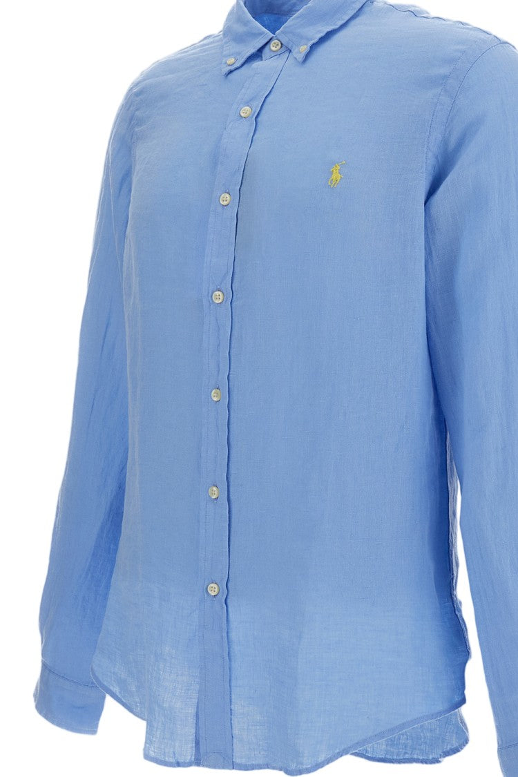 Polo Ralph Lauren Light Blue Linen Button-Down Shirt