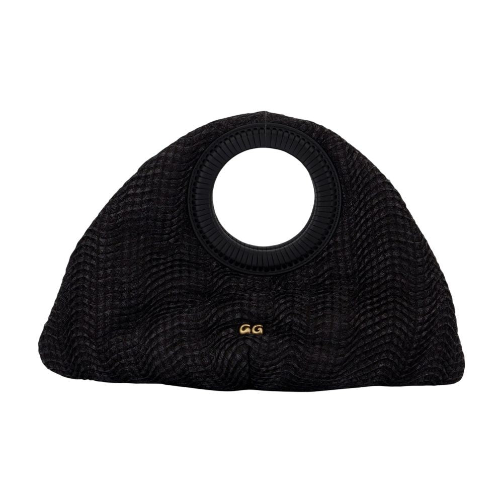 Cult Gaia Thais Top Handle Bag - Raffia - Black