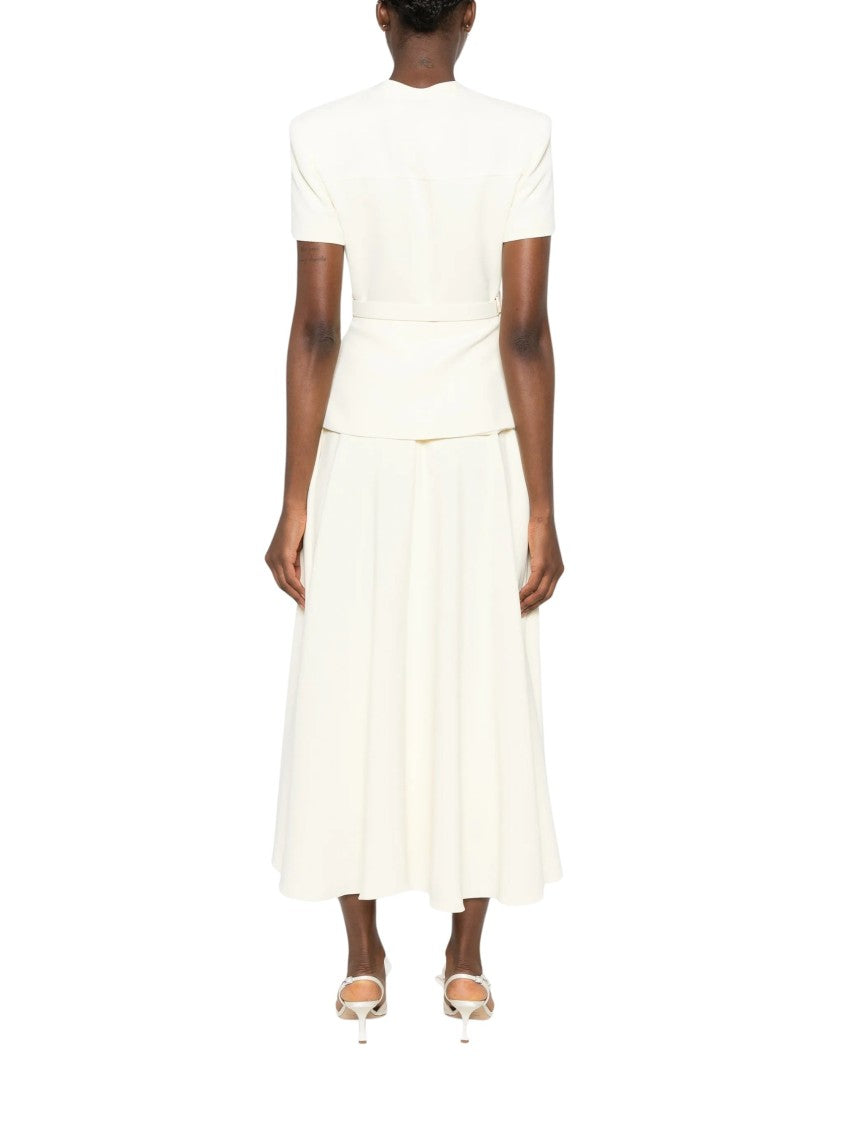 Self-Portrait Yellow Belted Cotton Maxi Dress