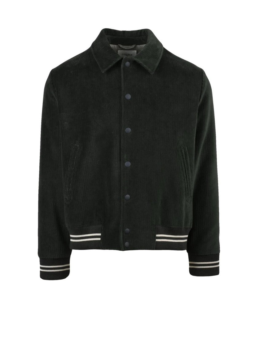 Circolo 1901 Forest Green Cotton-Blend Varsity Coat