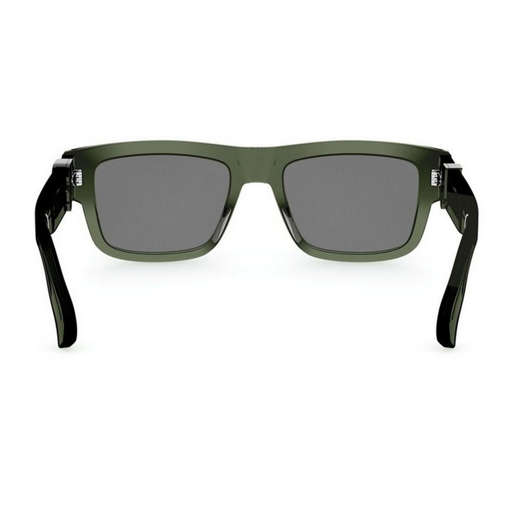 Dior Oblique S3i Translucent Green Acetate Rectangular Dioroblique Sunglasses