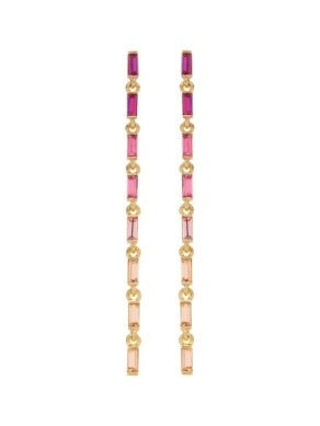 Oscar De La Renta Crystal Baguette Strand Earrin