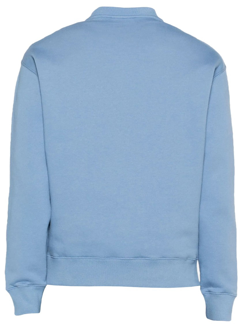 Maison Kitsuné Relaxed Fit Long-Sleeve Crewneck Sweatshirt With Embroidered Fox Emblem