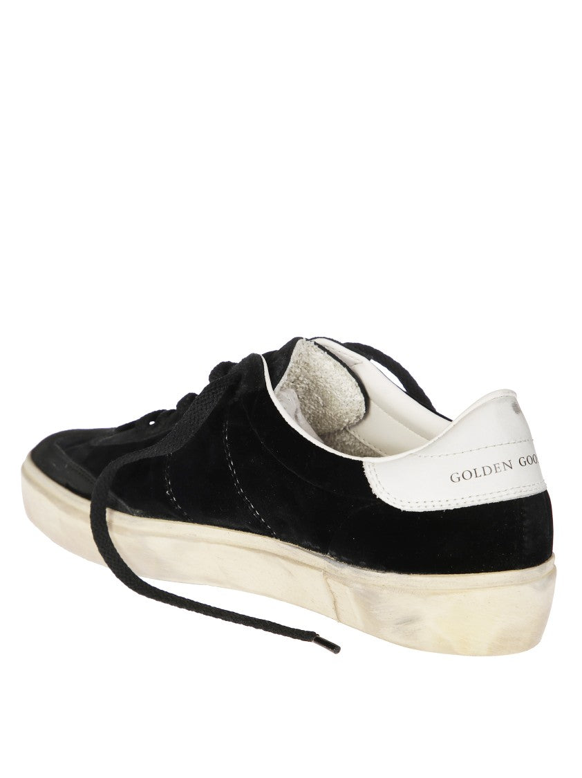Golden Goose Soul Star Velvet Total Black Velvet Sneakers
