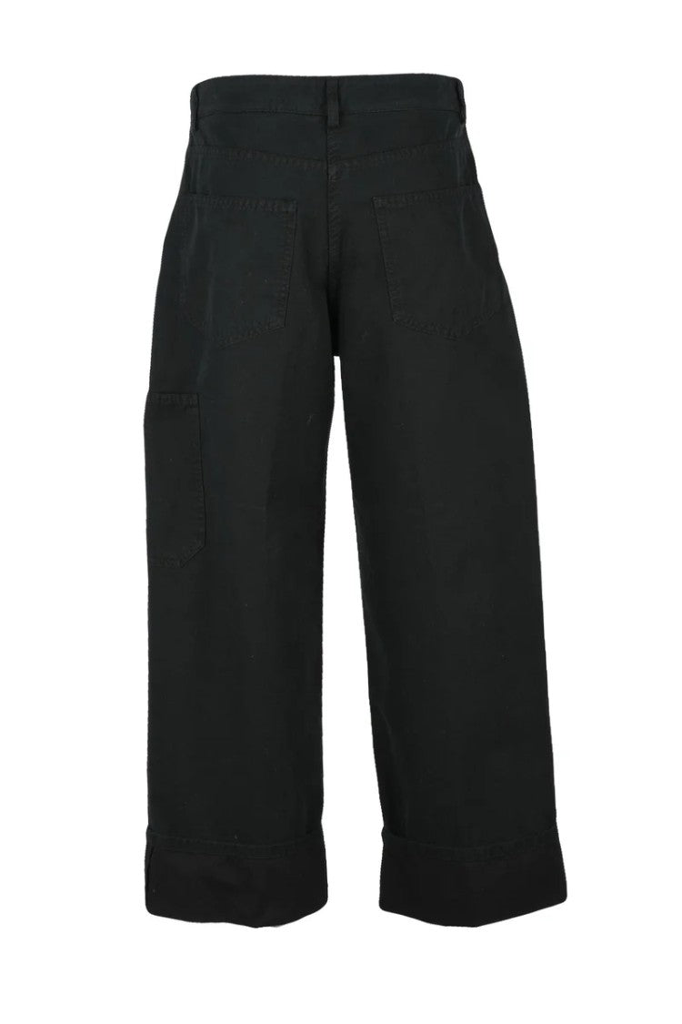 19.70 Nineteen Seventy Black Cuffed Denim Jeans