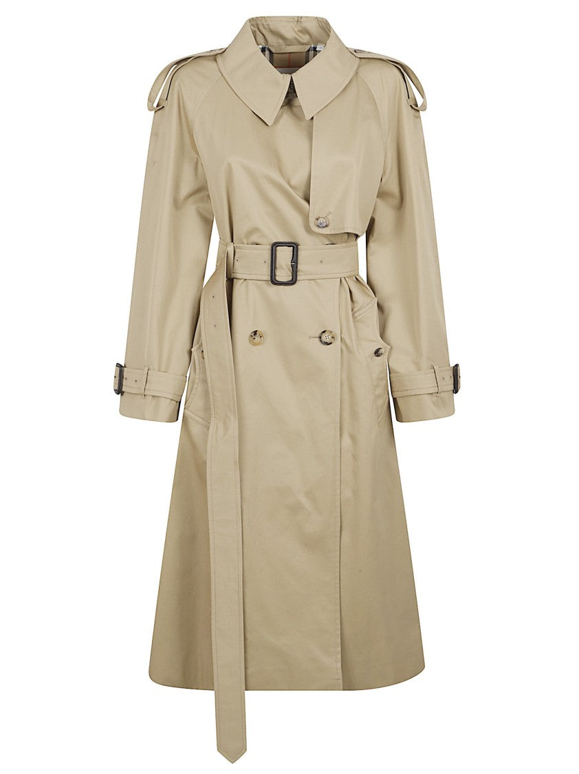 Burberry Double-Breasted Beige Trench Coat
