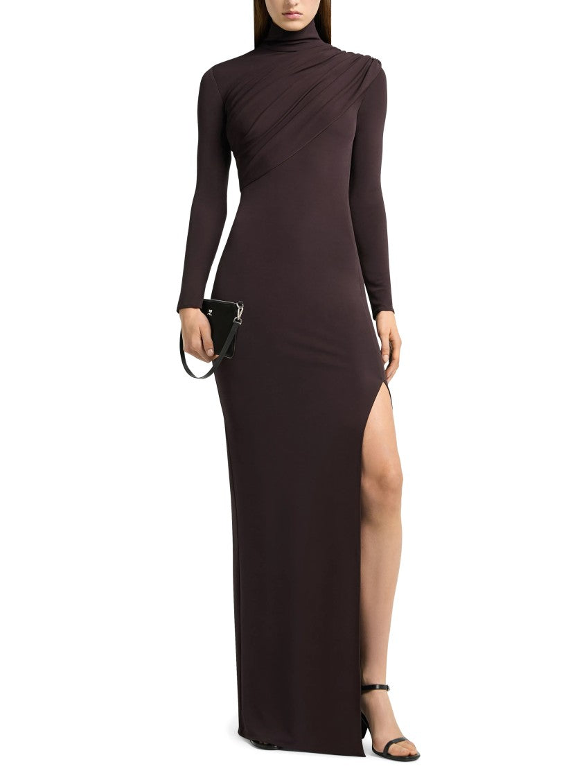 Courrèges Twist Jersey Gown With Distinctive Draped Detail
