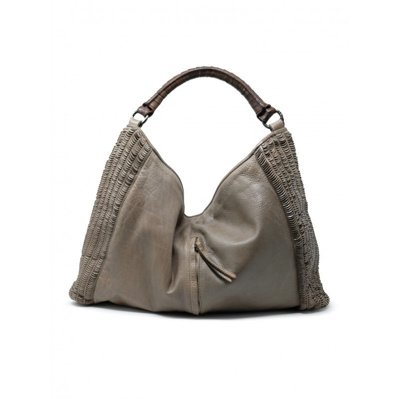 Reptile's House H354v54131 Lune Canapa Leather Handbag