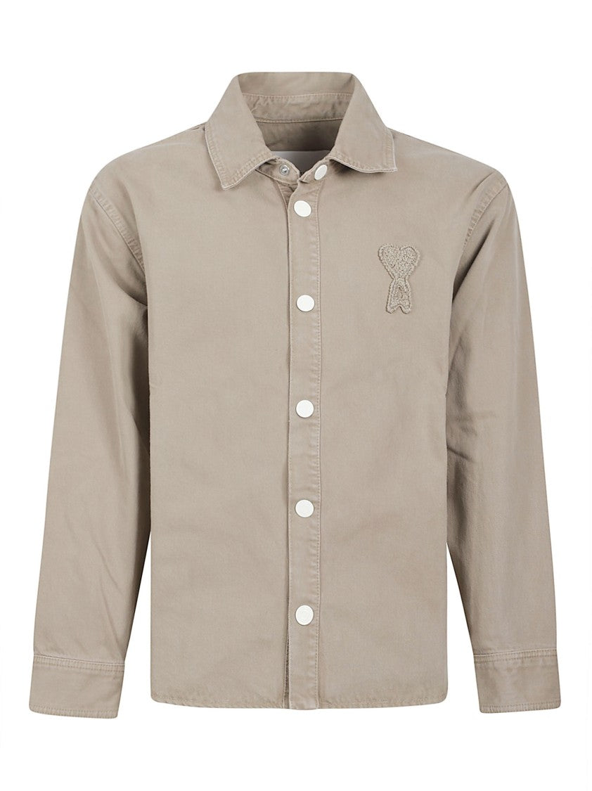 Ami Paris Button-Down Casual Shirt With Classic Collar