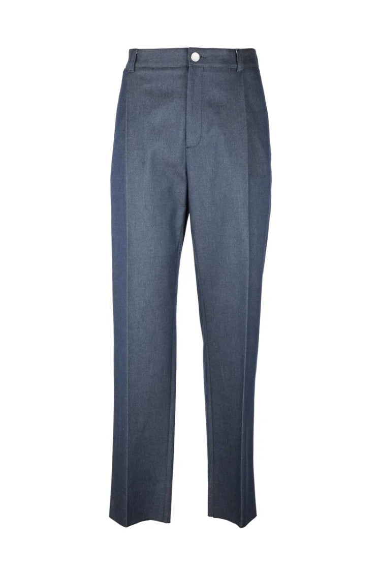 Dior Cotton Cashmere Elastane Trousers - Blue