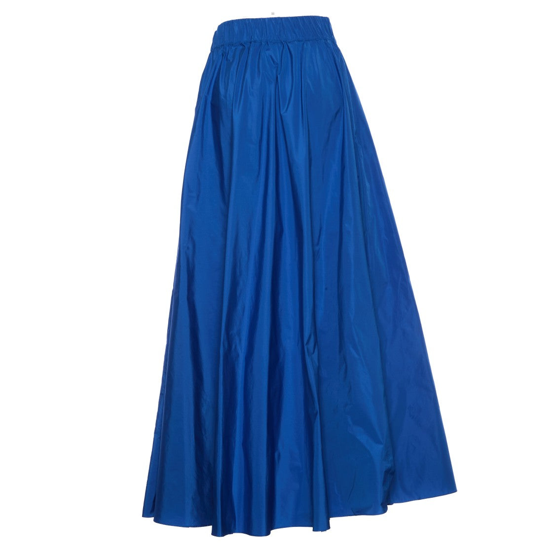 Parosh Flowing Taffeta Maxi Skirt With Elastic Waistband
