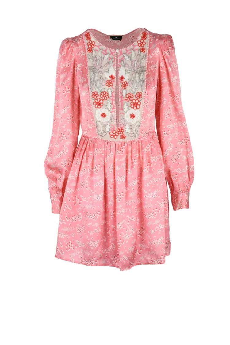 Elisabetta Franchi Satin Dress - Pink