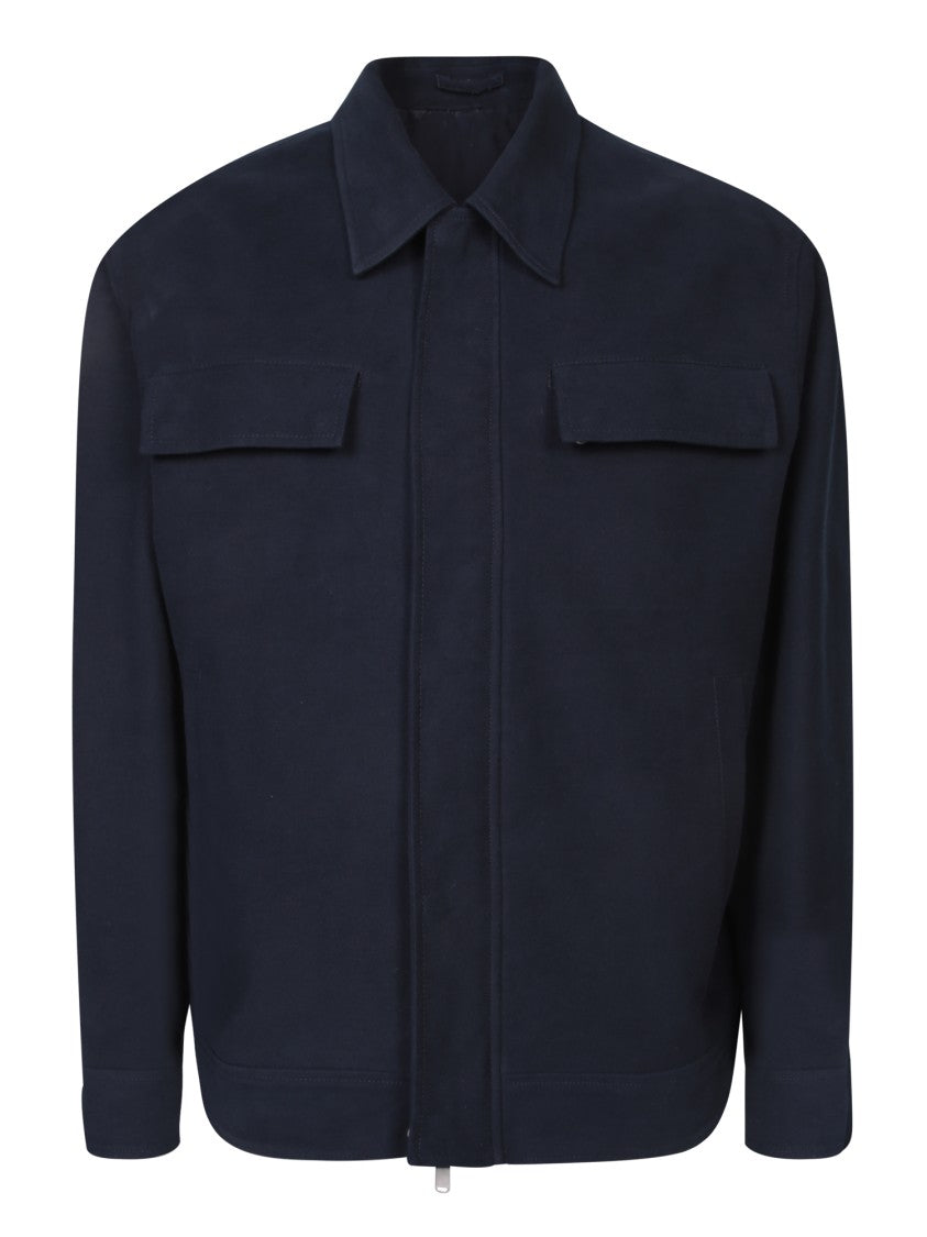 Lardini Sovracamicia Jacket With Classic Design And Fabric Finish