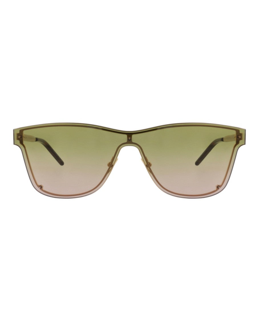 Saint Laurent Shield-Frame Metal Sunglasses