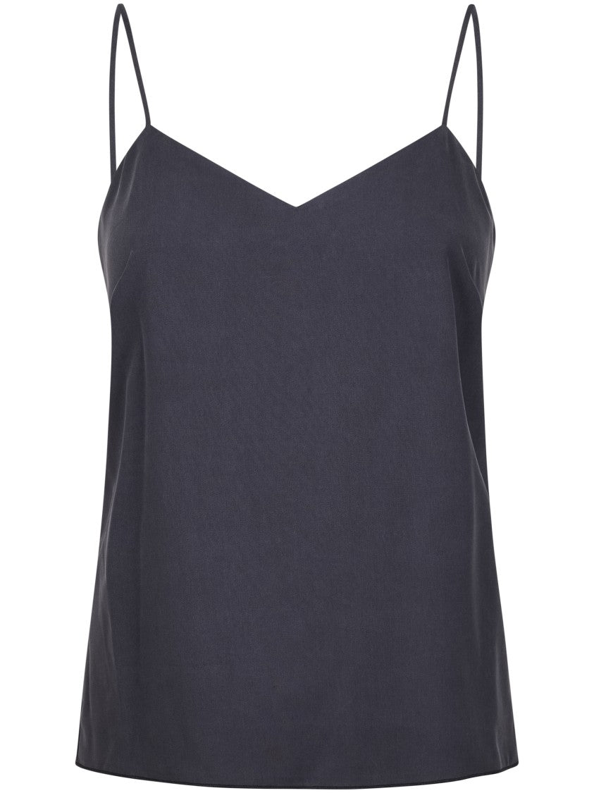 Max Mara Silk Tank Top With Minimalist Design