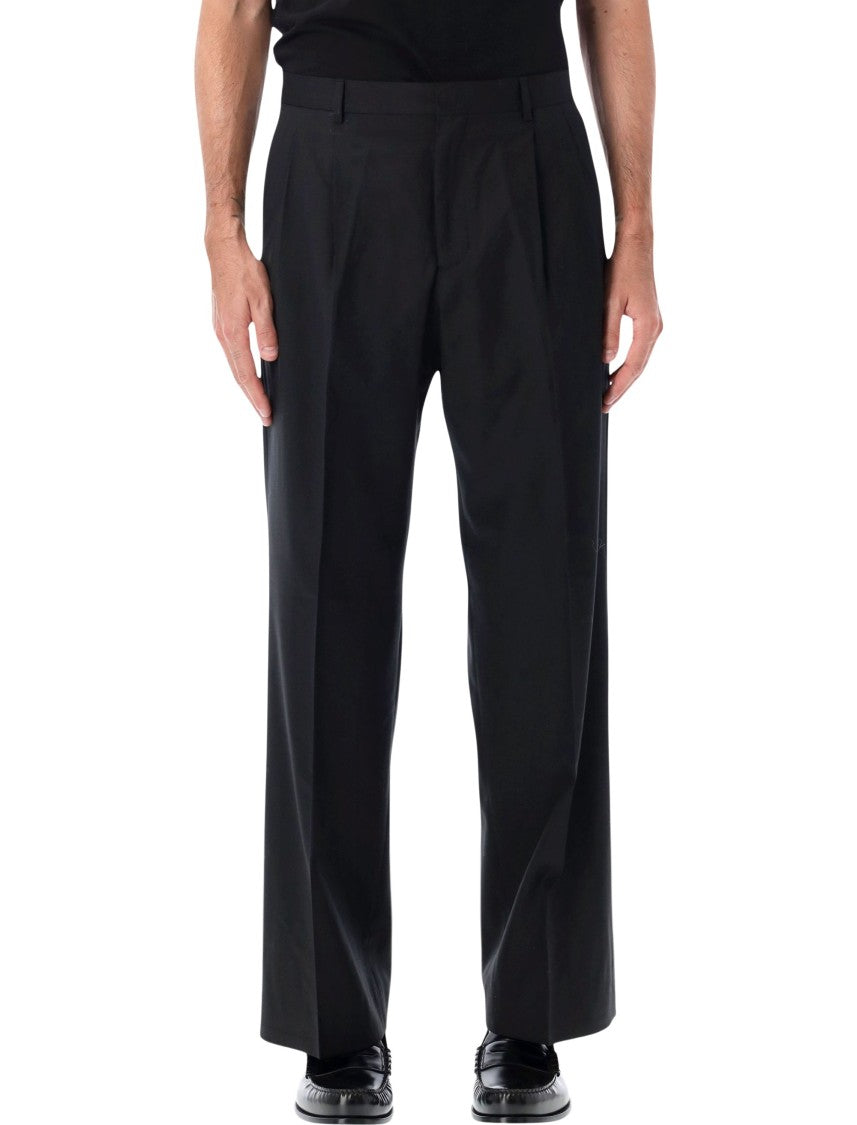 Sunflower Wide Pleated Wool Pants With Tailored Details