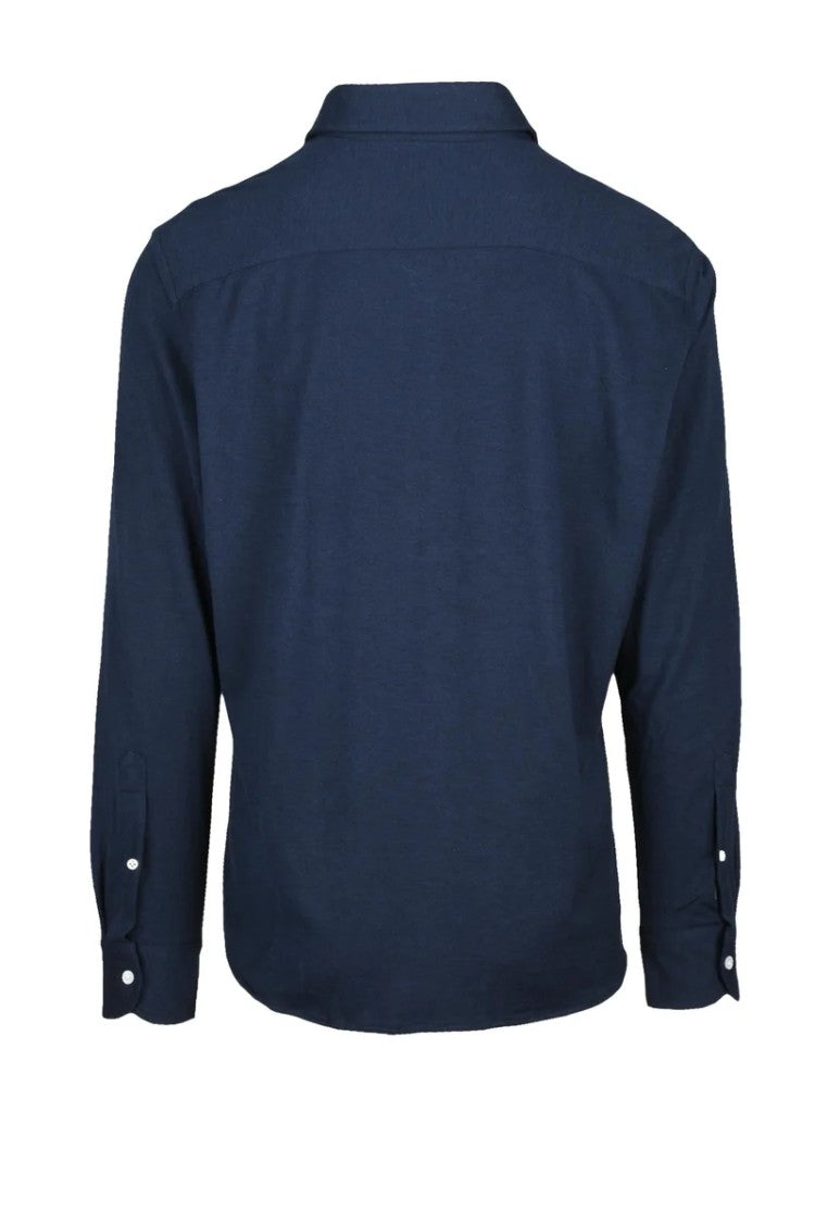 Sonrisa Silvery Silvery Cotton Lyocell Shirt - Blue