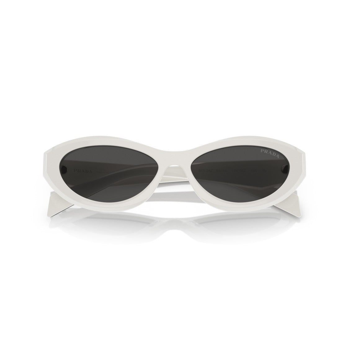 Prada 0Pr 26Zs Oval White Acetate Sunglasses
