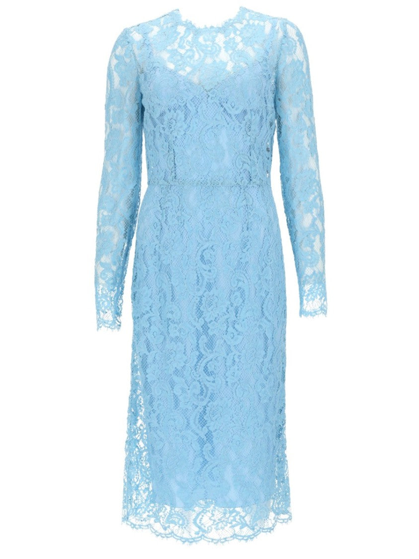 Dolce & Gabbana Cordonetto Lace Cotton-Blend Midi Dress