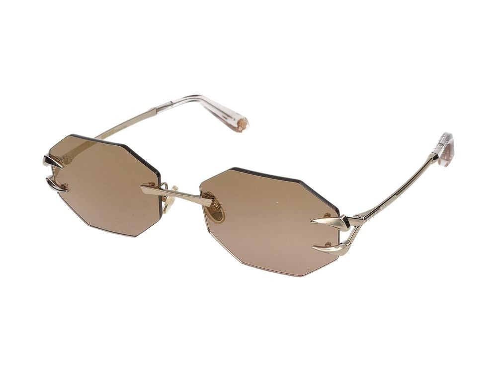 Roberto Cavalli Sunglasses Src005 594G Shiny Light Gold 59/19/140
