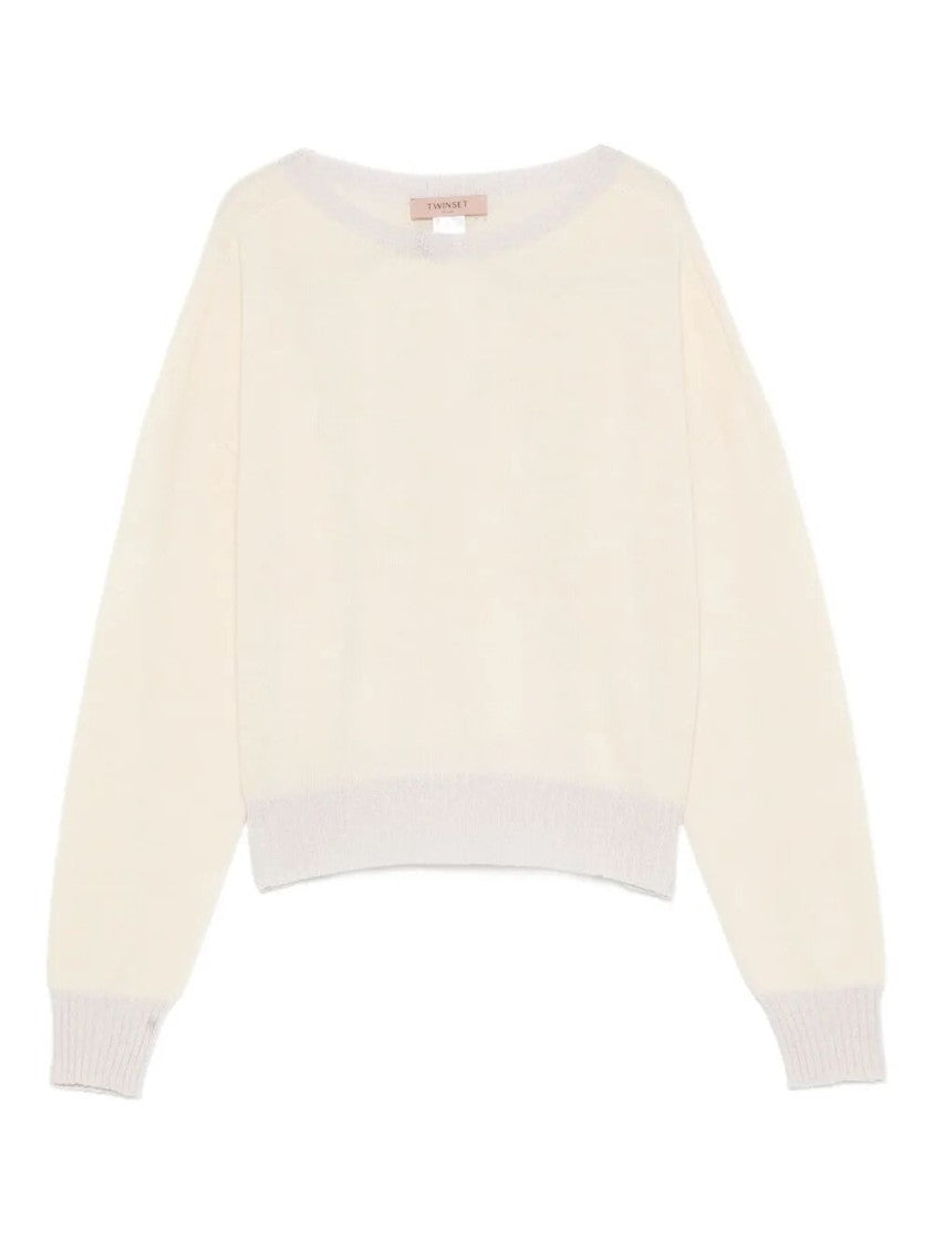 Twin-Set Relaxed Fit Wool Knit Sweater
