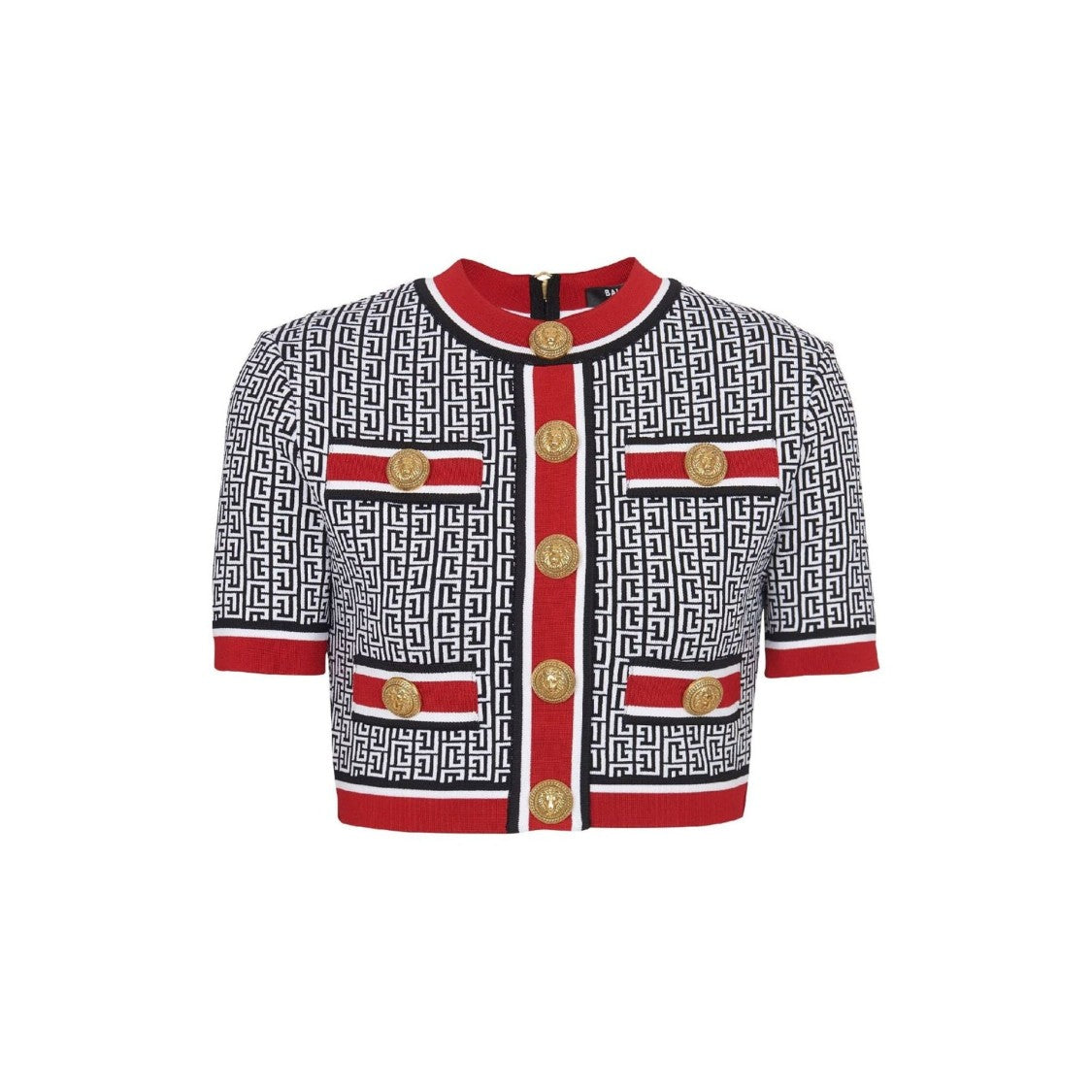 Balmain Cropped Monogram Top