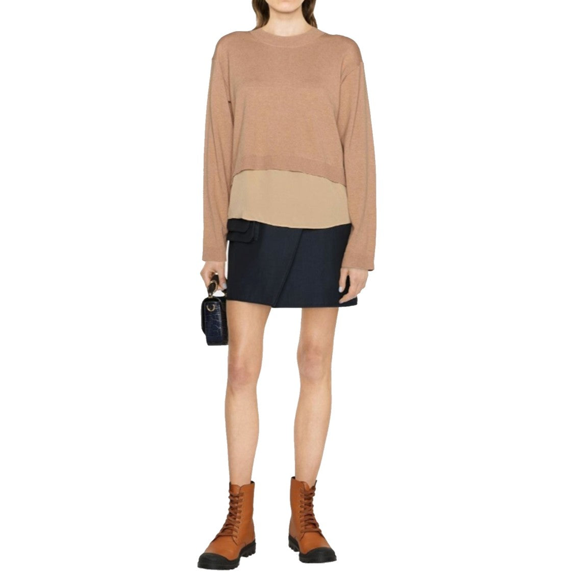 See By Chloé Brown Cotton And Wool Sweater