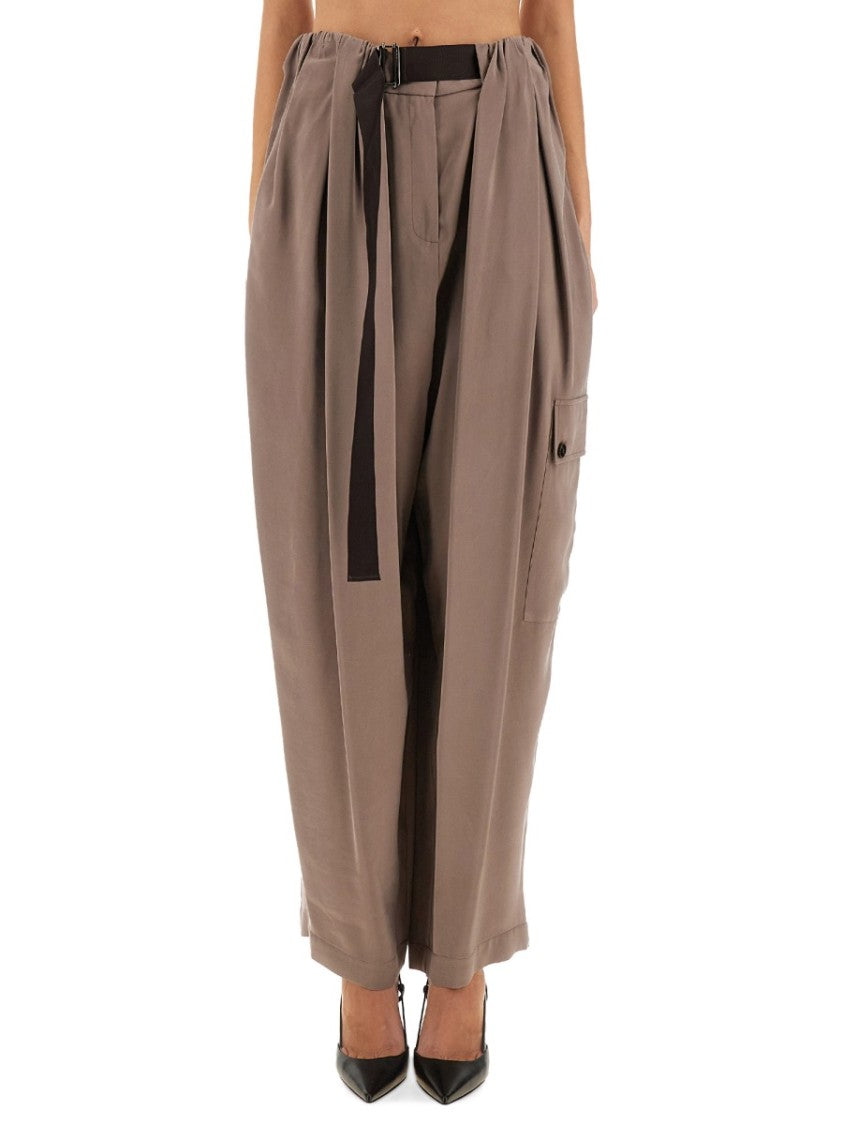 Alysi Ruffled Effect Cargo Pants