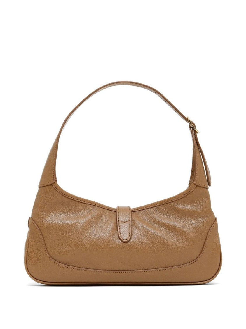 Gucci Brown Gold-Tone Clasp Rectangular Shoulder Bag