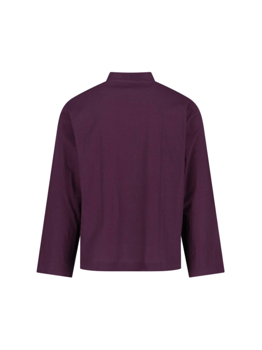Our Legacy “Damson” Long-Sleeve Knit Top – Light Blue