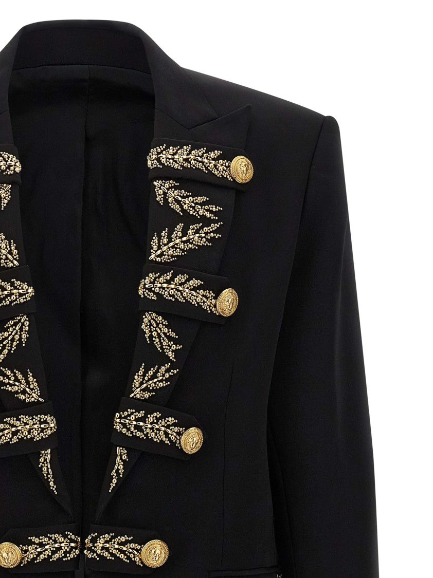 Balmain Leaf Embroidery Blazer
