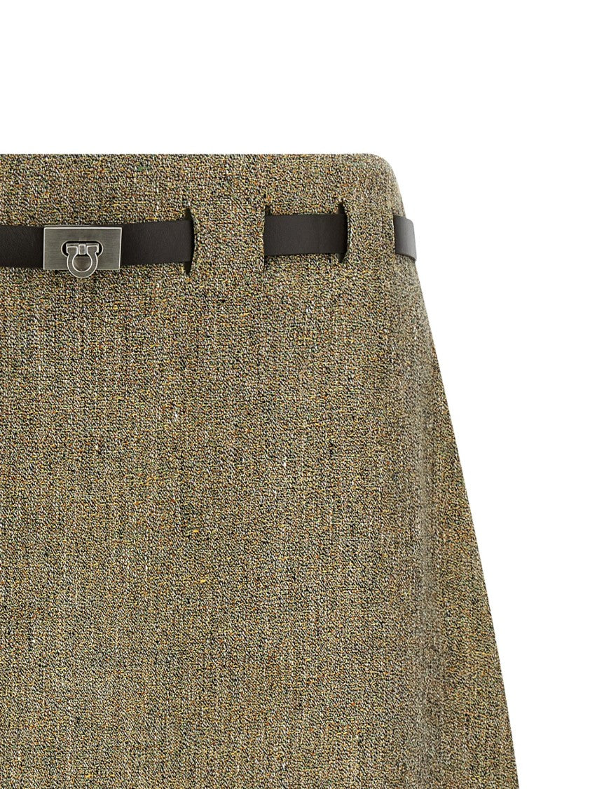 Ferragamo 'Gancini' Belt Skirt