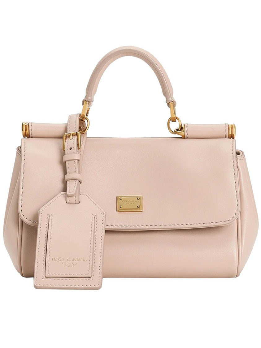 Dolce & Gabbana Neutrals Vit. Plonge Structured Leather Handbag