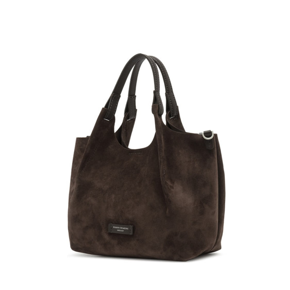 Gianni Chiarini Coffee Dua Suede Bag