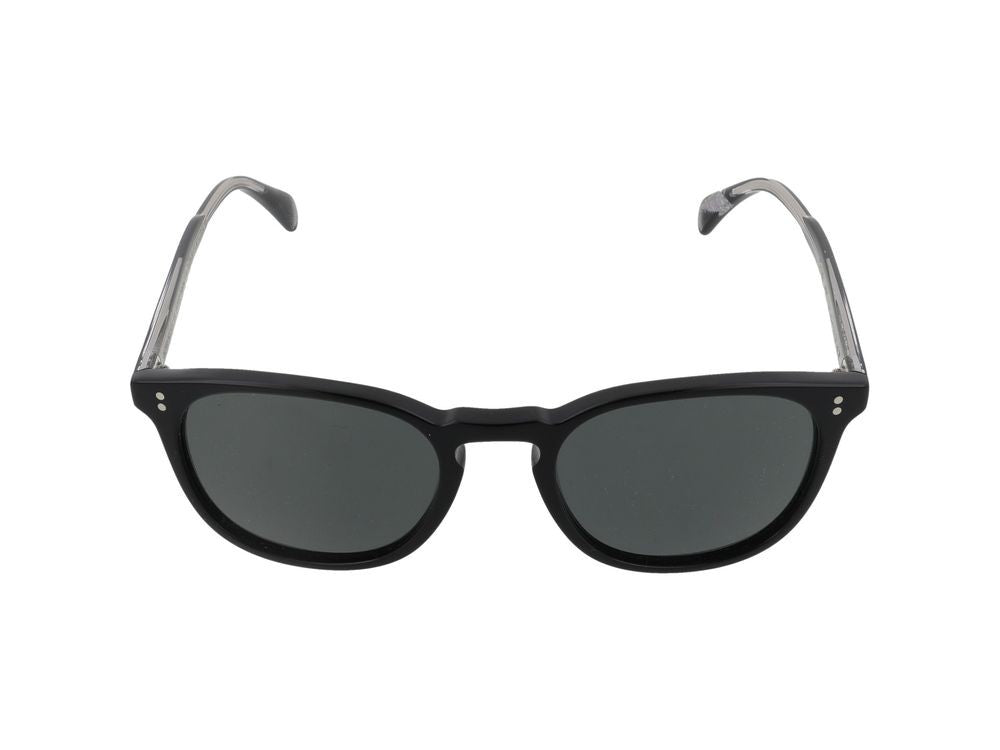 Oliver Peoples Classic Metallic Accent Rounded Square Frame Sunglasses