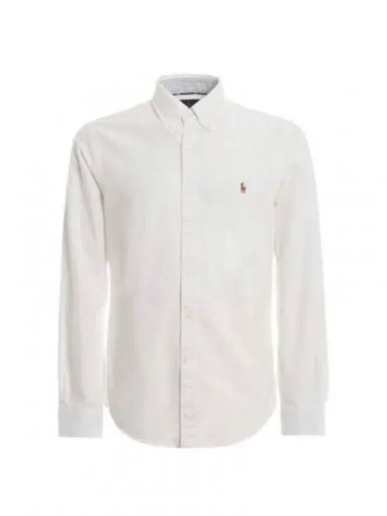 Polo Ralph Lauren Classic White Long-Sleeve Shirt With Button-Down Collar