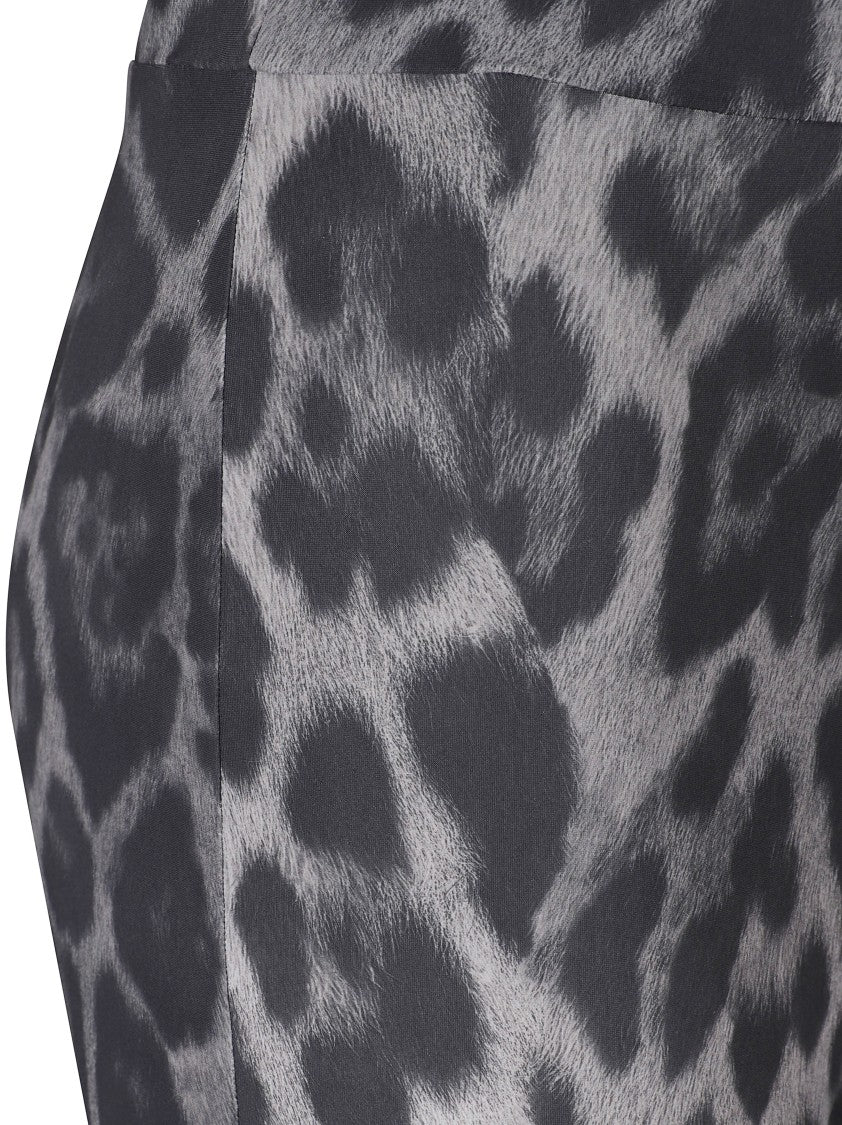 Stella Mccartney Leopard Print Flared Trousers