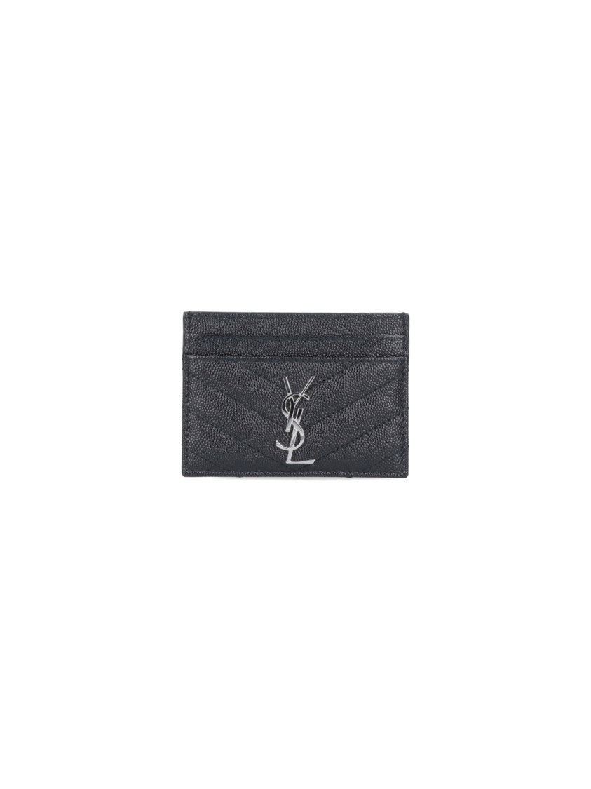 Saint Laurent "Cassandre" Card Holder – Black