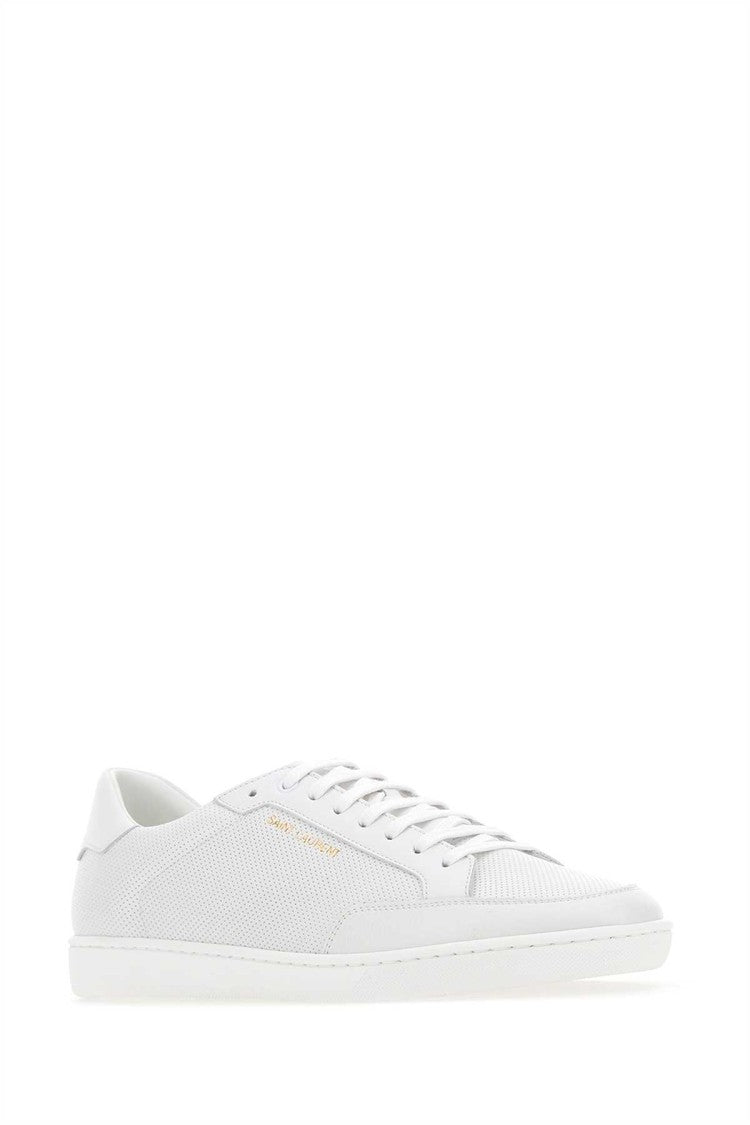 Saint Laurent White Leather Court Classic Sl/10 Sneakers
