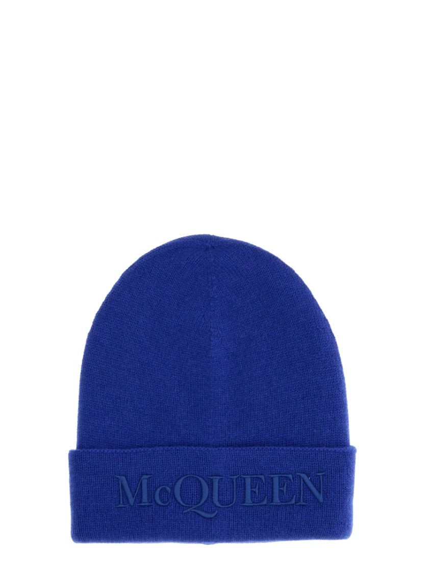 Alexander Mcqueen Ribbed Knit Cashmere Beanie
